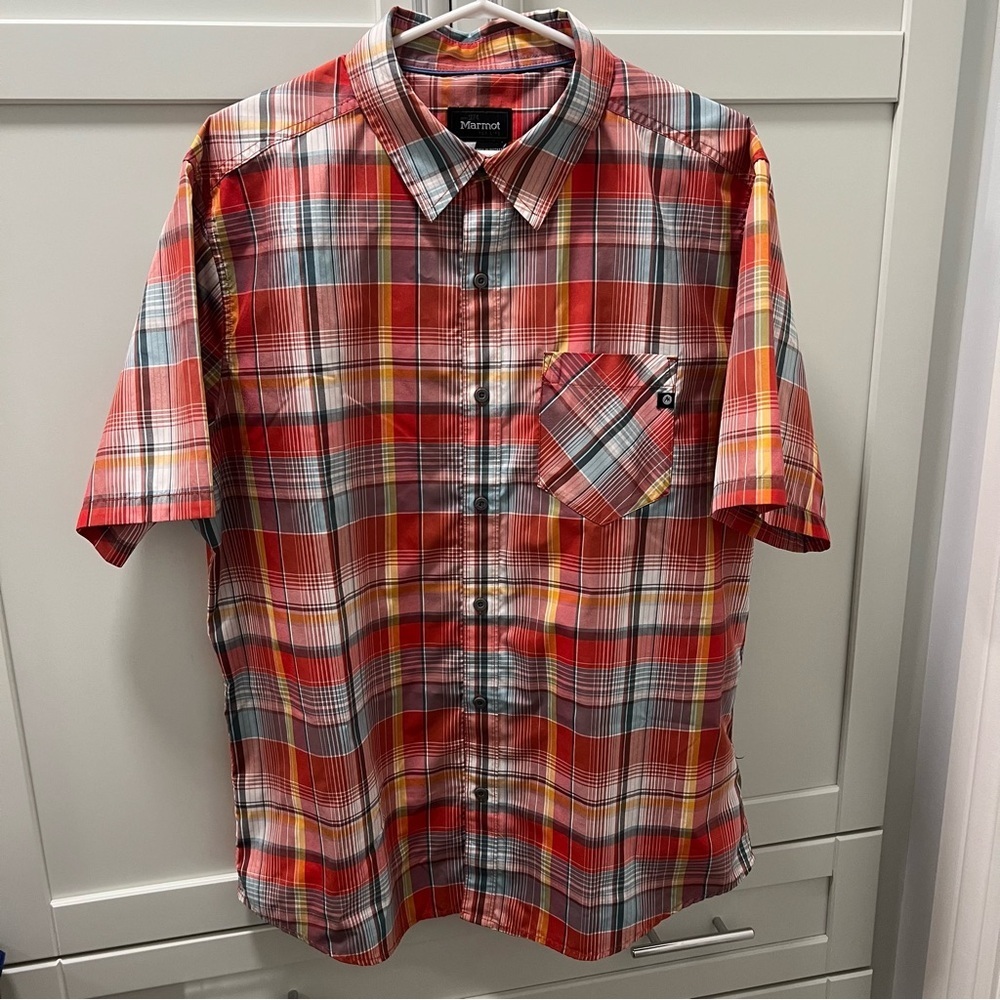 Marmot Men's Multicolor Plaid Button Down Shirt